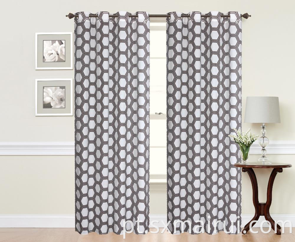 Traditional Style Jacquard Window Curtain Blackout